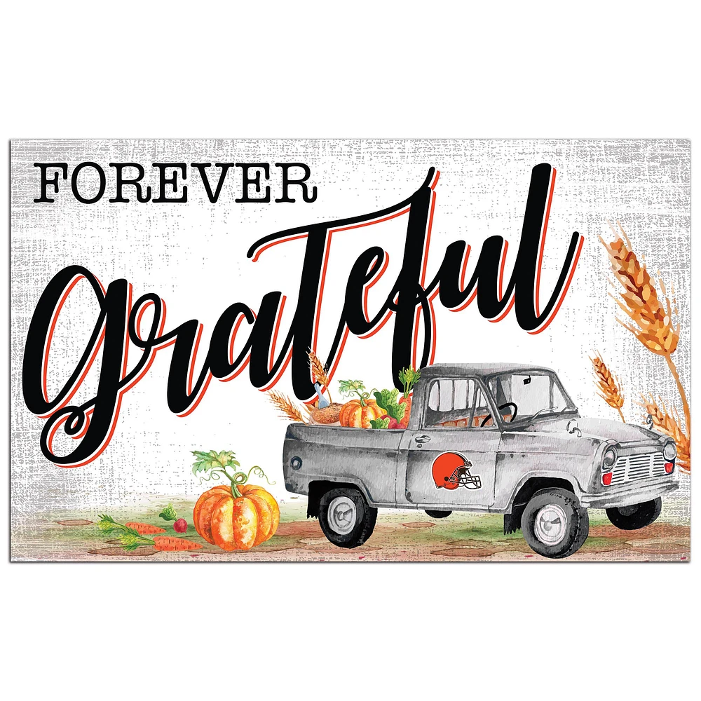 Cleveland Browns 11" x 19" Forever Grateful Sign