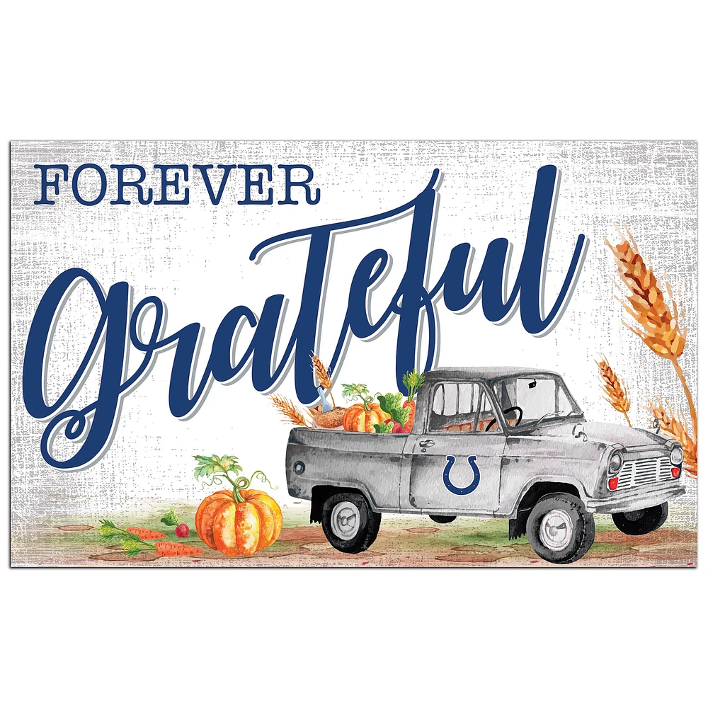 Indianapolis Colts 11" x 19" Forever Grateful Sign