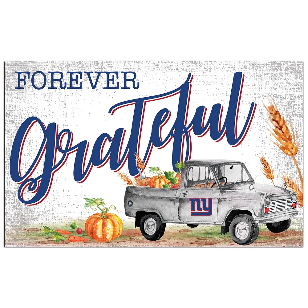 New York Giants 11" x 19" Forever Grateful Sign