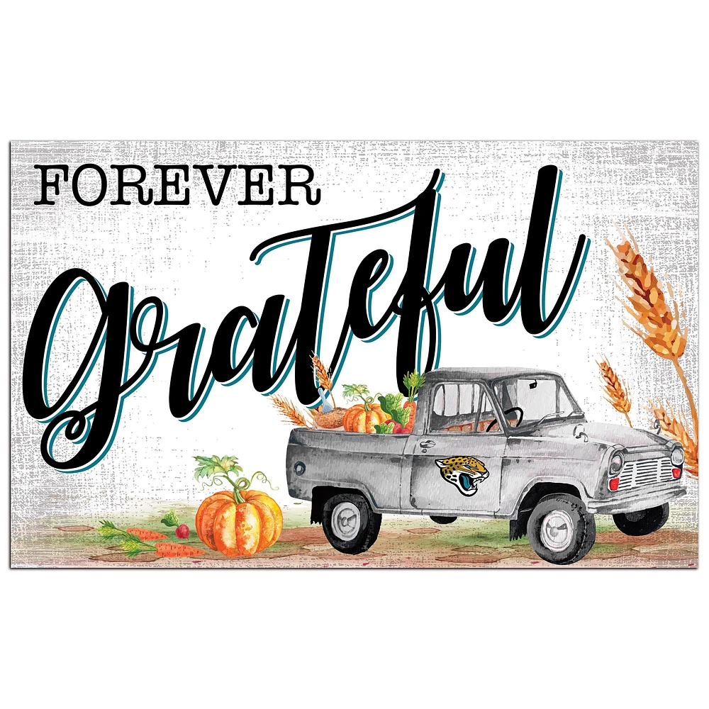 Jacksonville Jaguars 11" x 19" Forever Grateful Sign