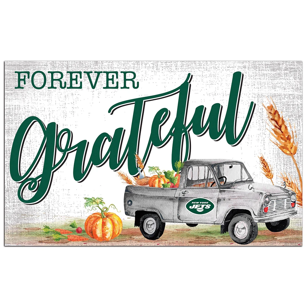 New York Jets 11" x 19" Forever Grateful Sign