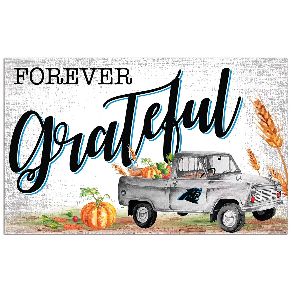 Carolina Panthers 11" x 19" Forever Grateful Sign