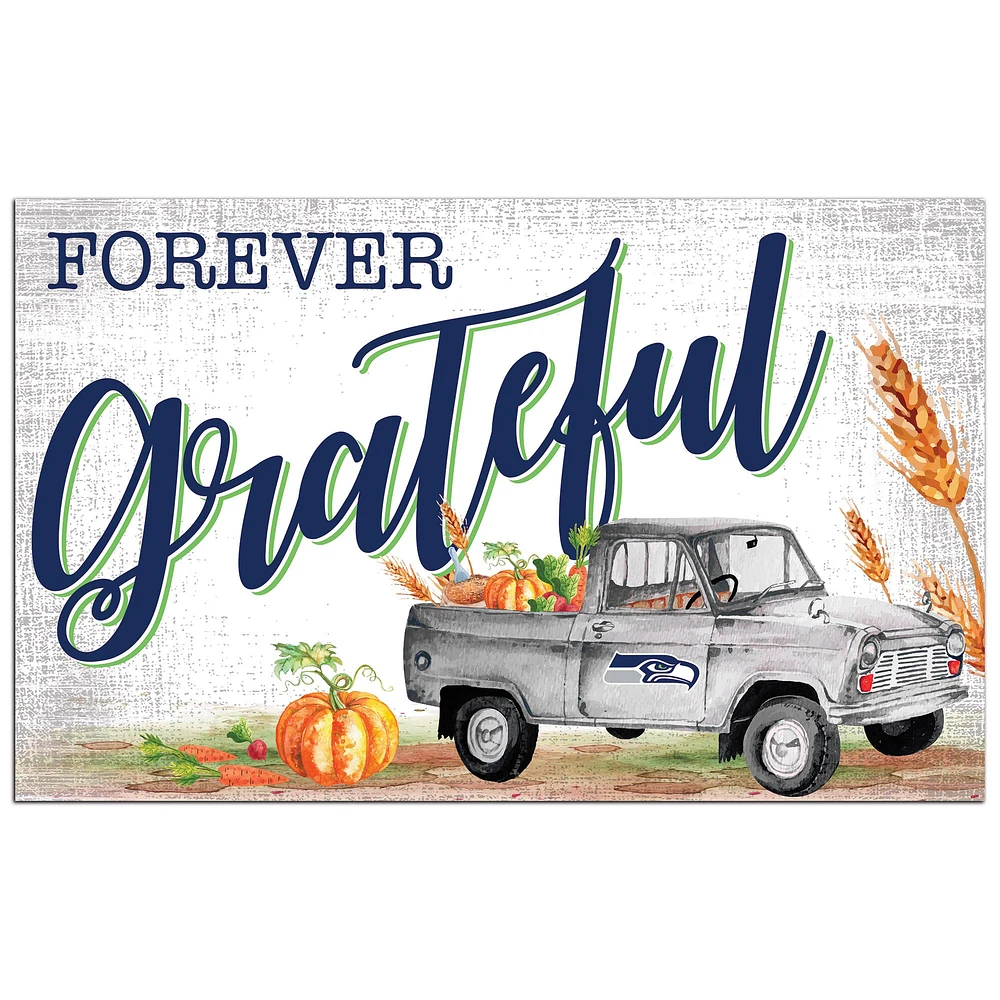 Seattle Seahawks 11" x 19" Forever Grateful Sign
