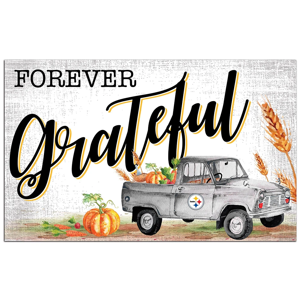 Pittsburgh Steelers 11" x 19" Forever Grateful Sign