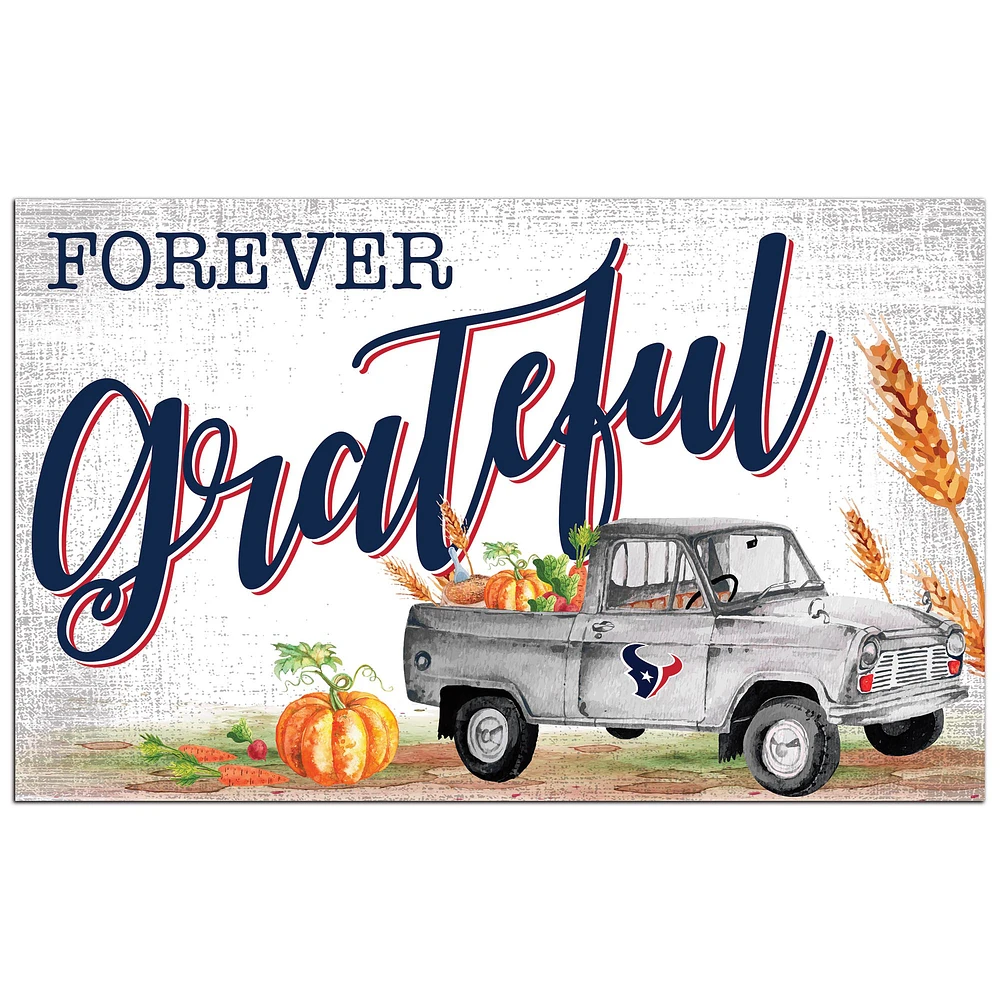 Houston Texans 11" x 19" Forever Grateful Sign