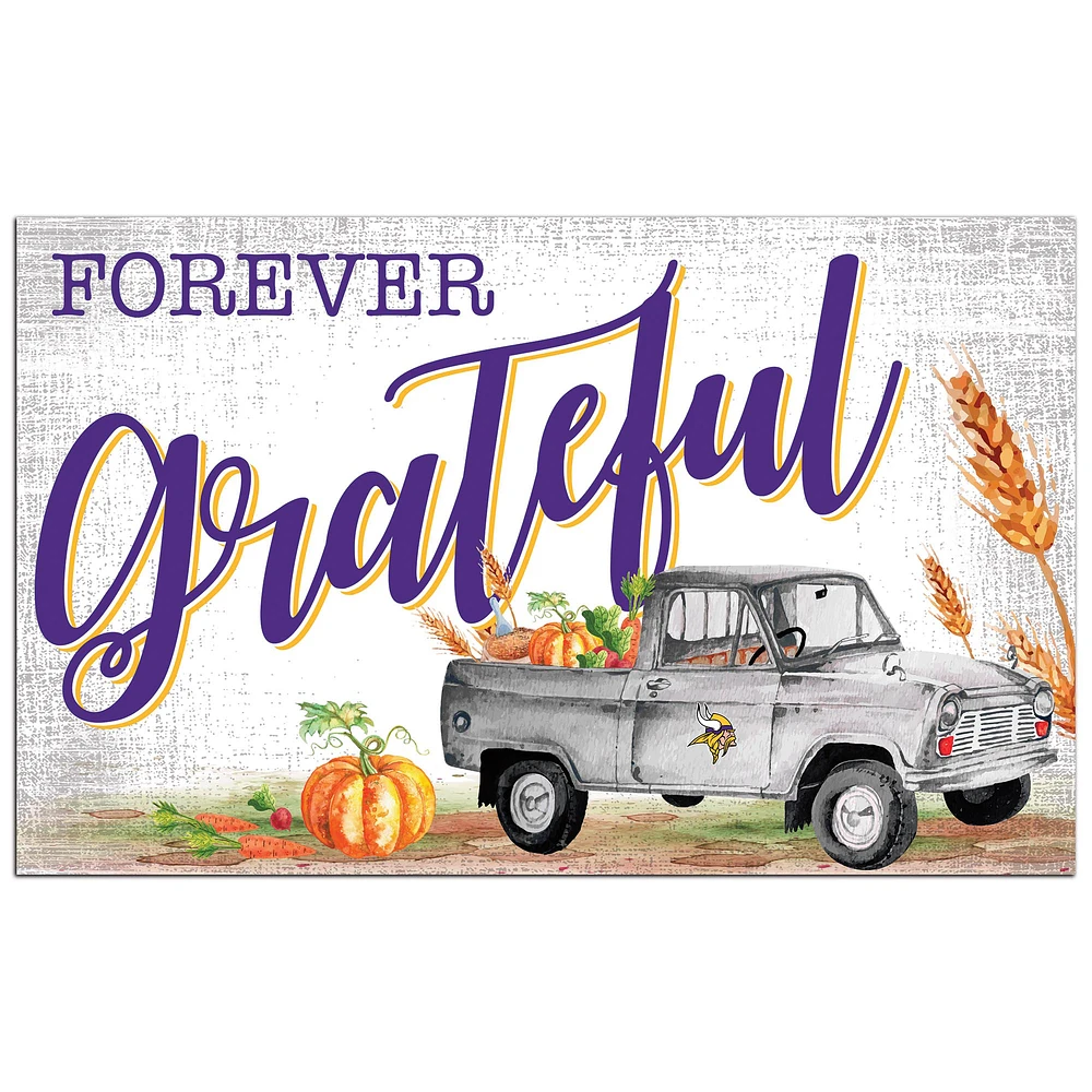 Minnesota Vikings 11" x 19" Forever Grateful Sign