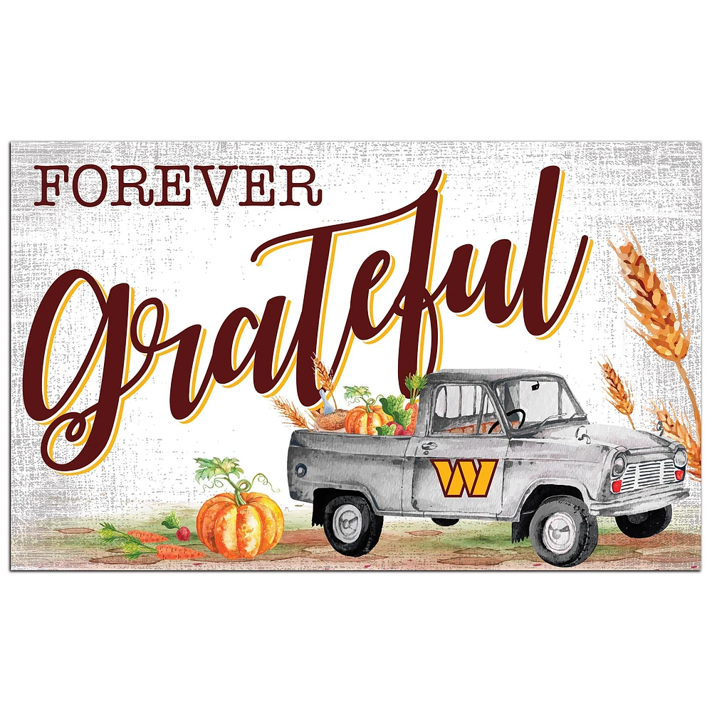 Washington Commanders 11" x 19" Forever Grateful Sign