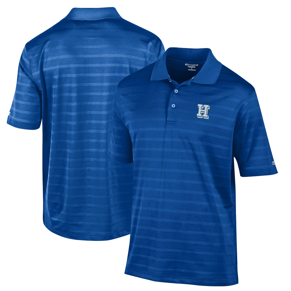 Men's Champion Blue Hamilton Continentals Relaxed Fit Textured Solid Polo
