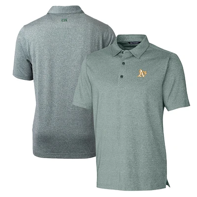 Men's Cutter & Buck Heathered Green Athletics Forge Stretch Polo