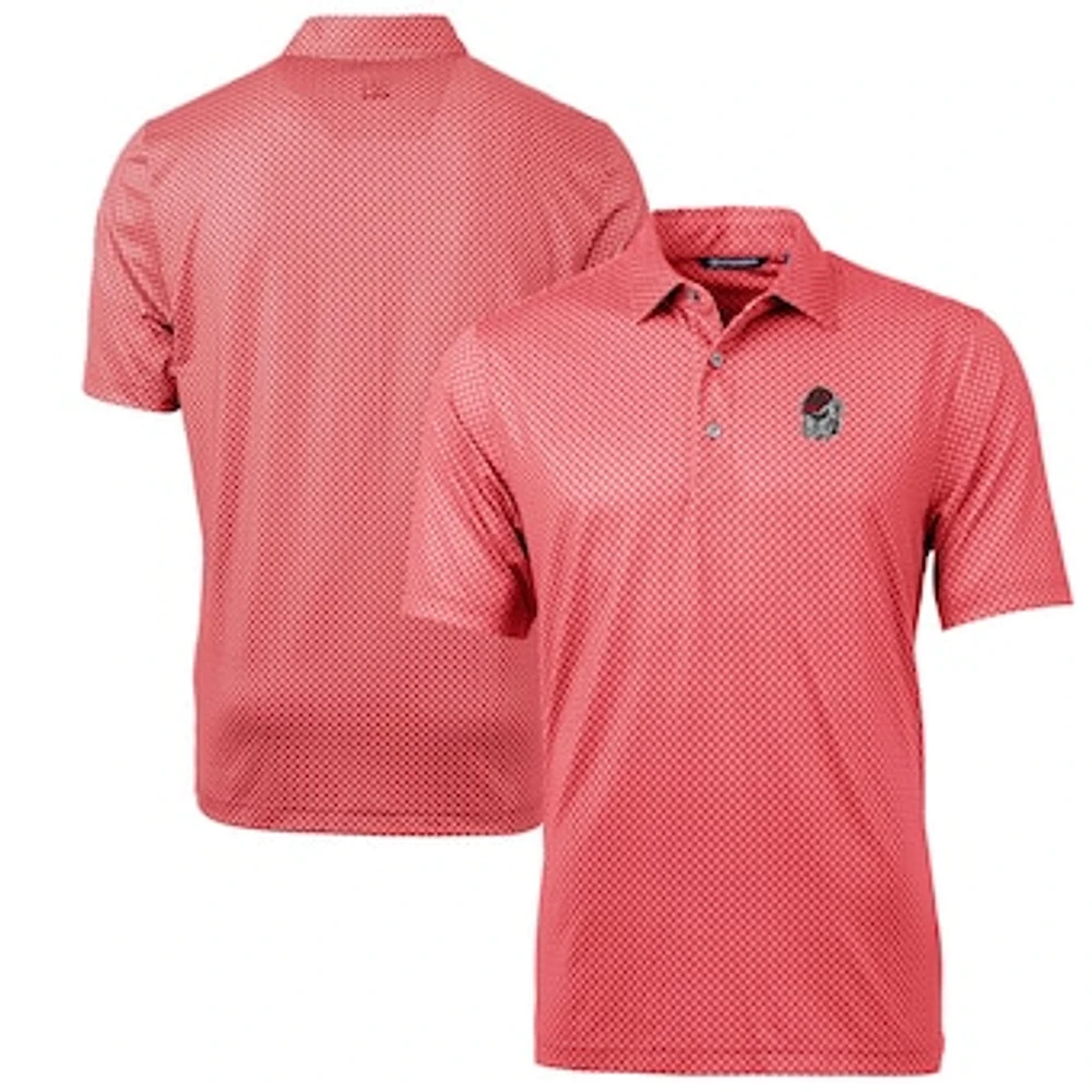 Men's Cutter & Buck Red Georgia Bulldogs Big Tall Pike Banner Print Polo
