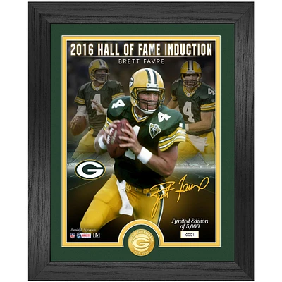 Highland Mint Brett Favre Green Bay Packers 13'' x 16'' Hall of Fame Induction Replica Signature Photo Mint