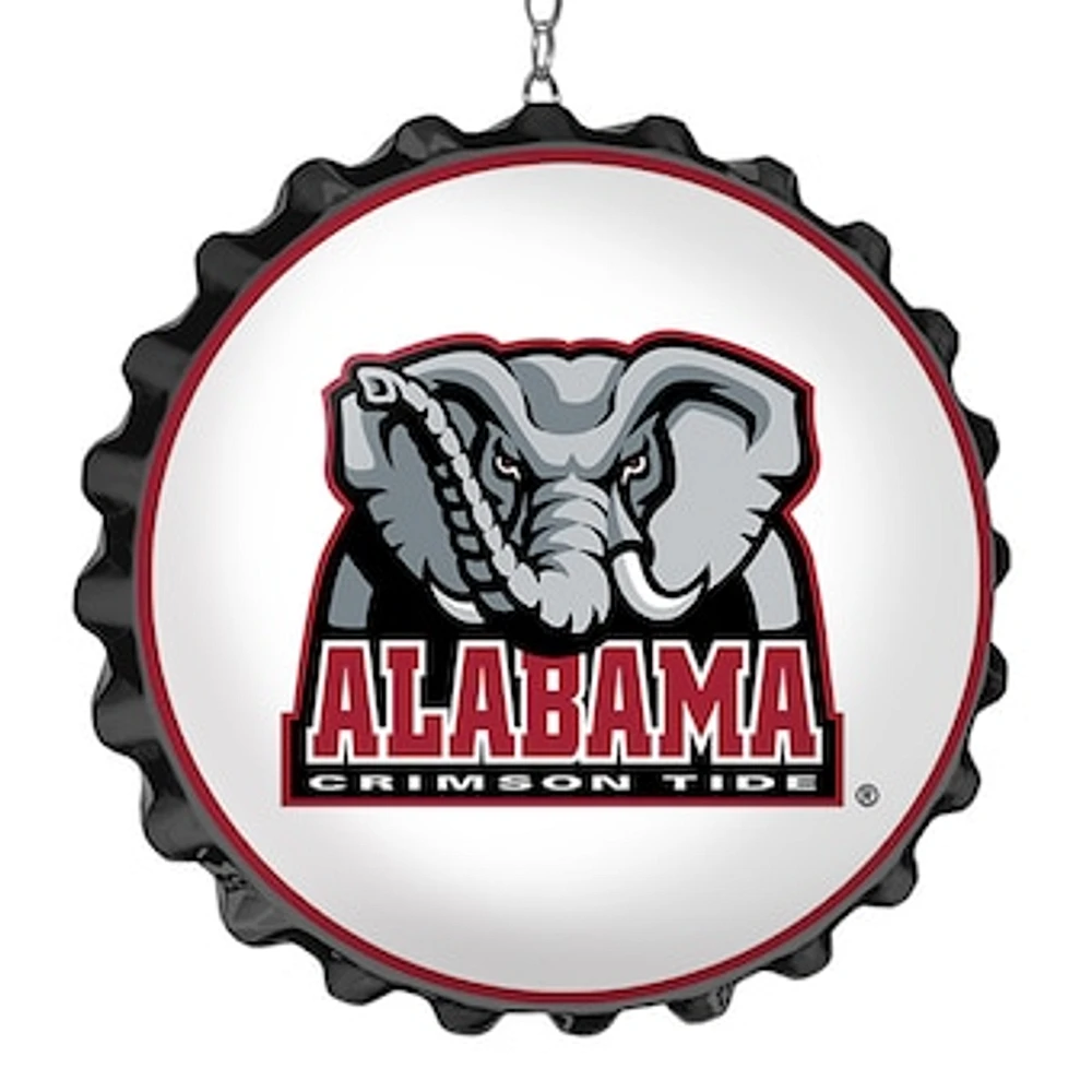 White Alabama Crimson Tide Mascot Bottle Cap Dangler