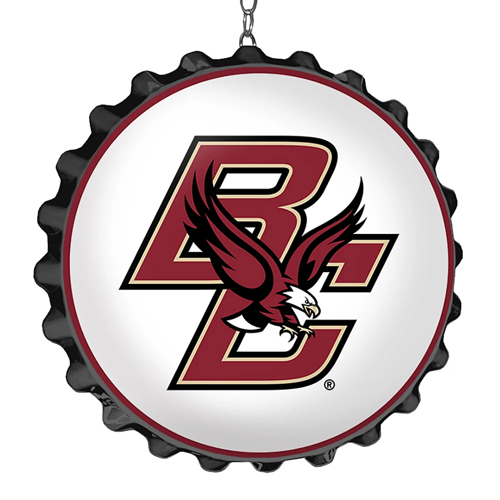 White Boston College Eagles Bottle Cap Dangler
