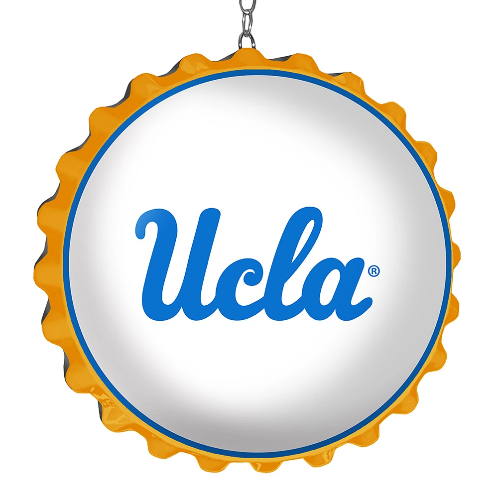 White UCLA Bruins Bottle Cap Dangler