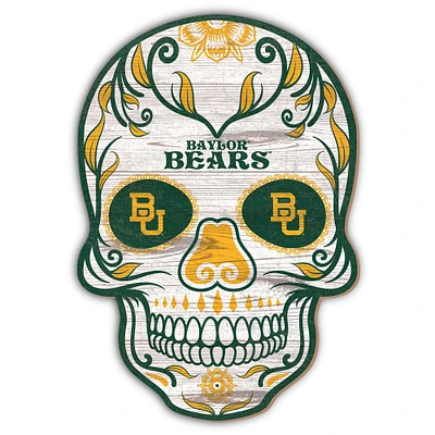 Baylor Bears 12'' Sugar Skull Sign