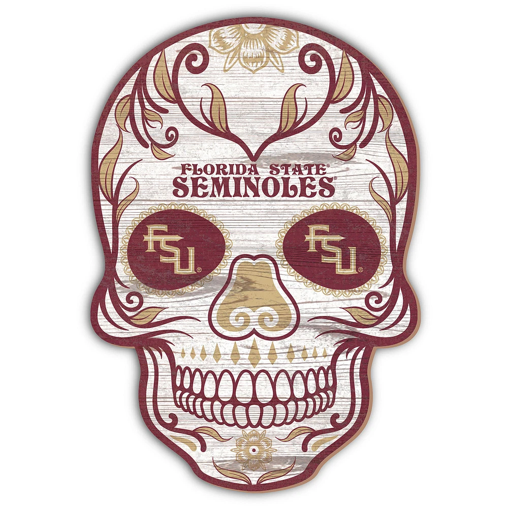 Florida State Seminoles 12'' Sugar Skull Sign