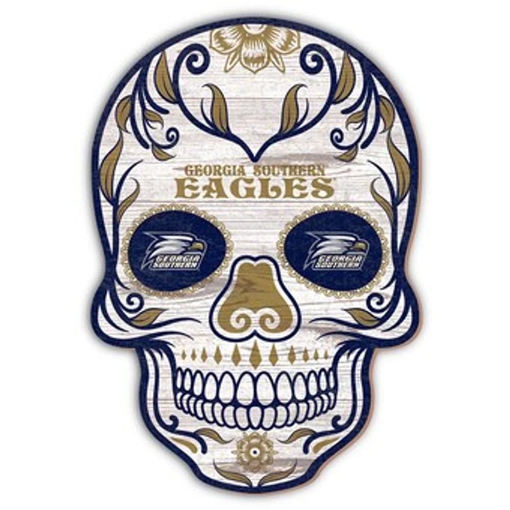 Georgia Southern Eagles 12'' Sugar Skull Sign