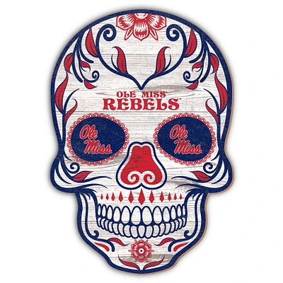 Ole Miss Rebels 12'' Sugar Skull Sign