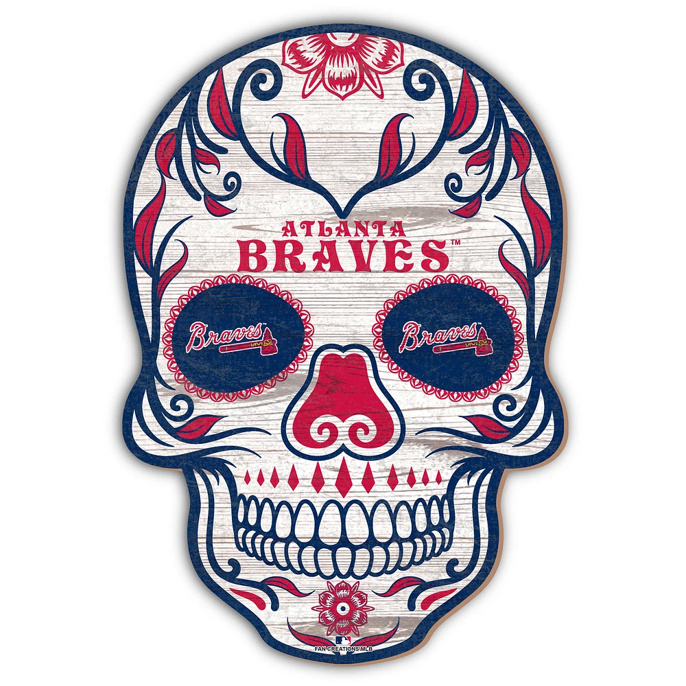 Atlanta Braves 12'' Sugar Skull Sign