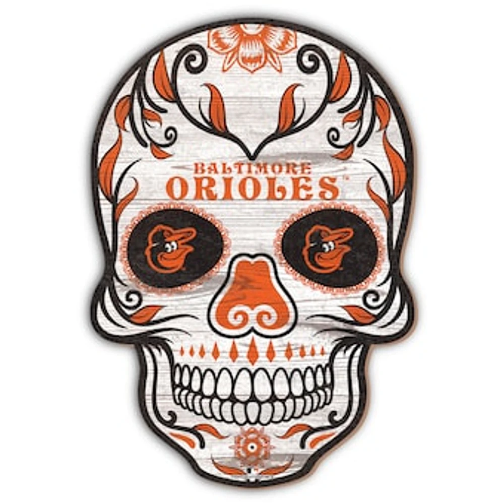 Baltimore Orioles 12'' Sugar Skull Sign