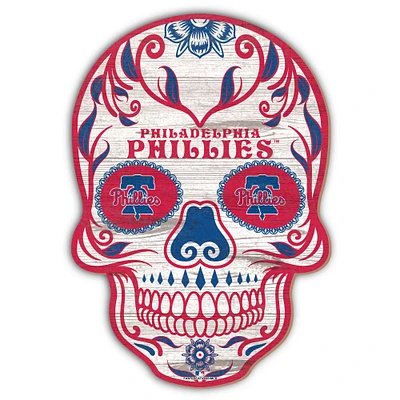 Philadelphia Phillies 12'' Sugar Skull Sign