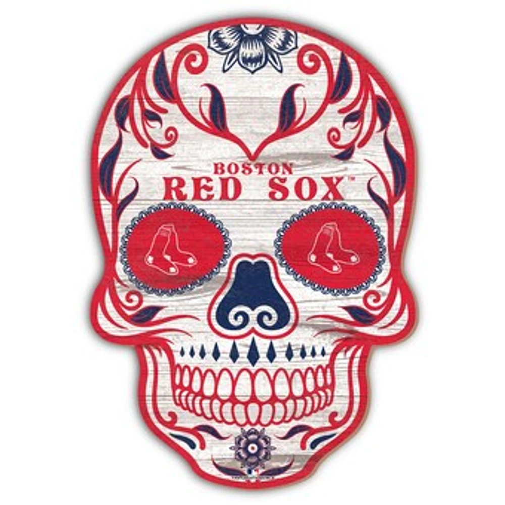 Boston Red Sox 12'' Sugar Skull Sign