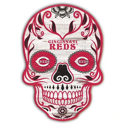 Cincinnati Reds 12'' Sugar Skull Sign