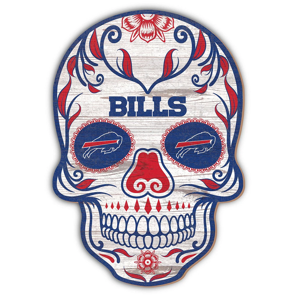 Buffalo Bills 12'' Sugar Skull Sign