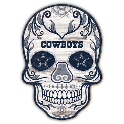 Dallas Cowboys 12'' Sugar Skull Sign