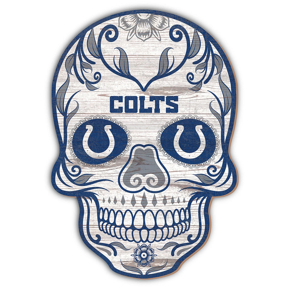 Indianapolis Colts 12'' Sugar Skull Sign