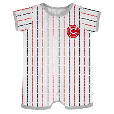 Infant White Cincinnati Reds Ball Hitter Coverall