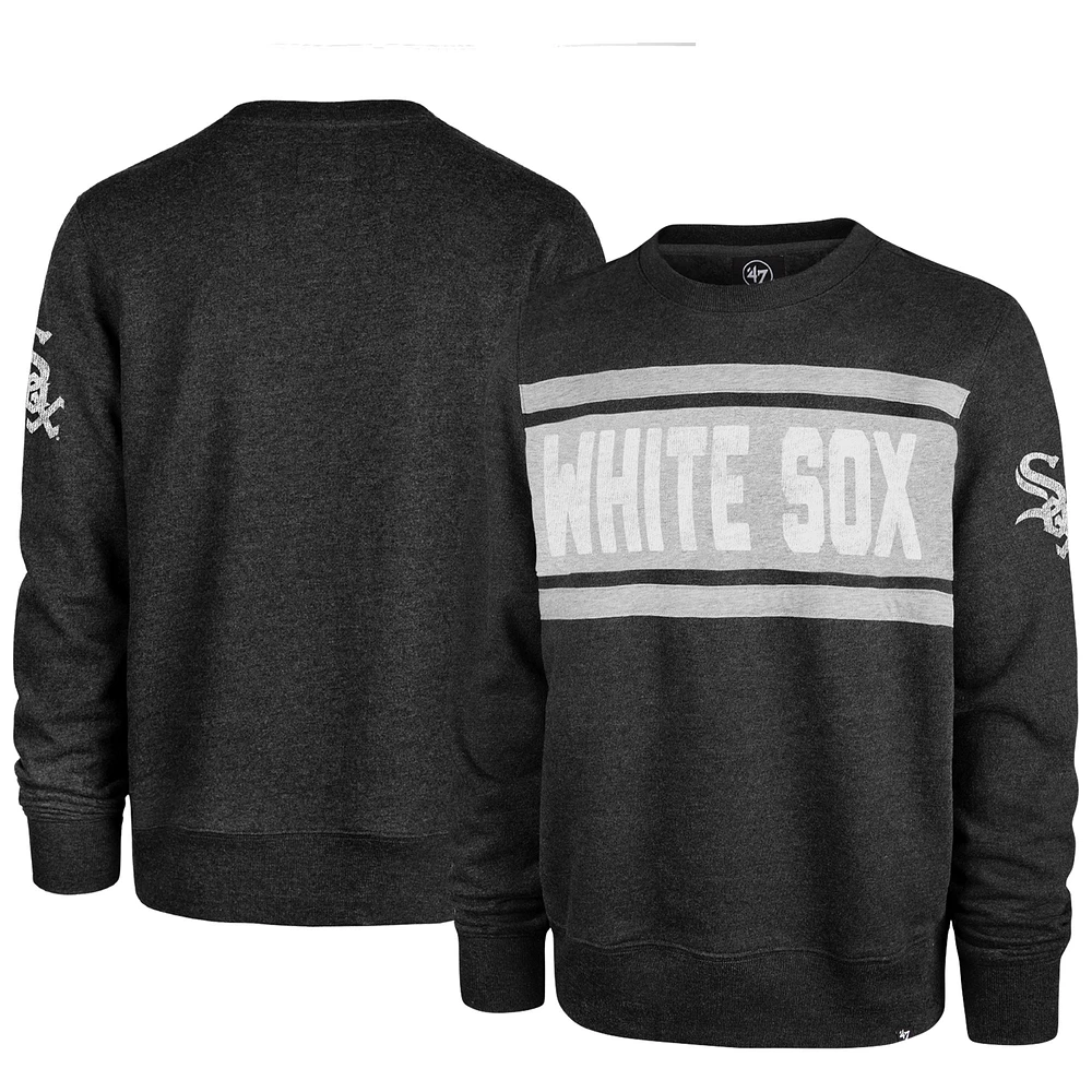 Men's '47 Black Chicago White Sox Bypass Tribeca Pullover Sweatshirt