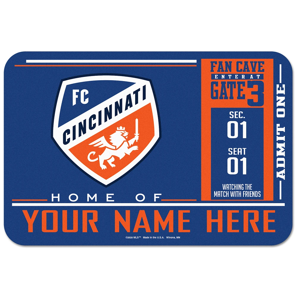 WinCraft FC Cincinnati Personalized 20'' x 30'' Floor Mat