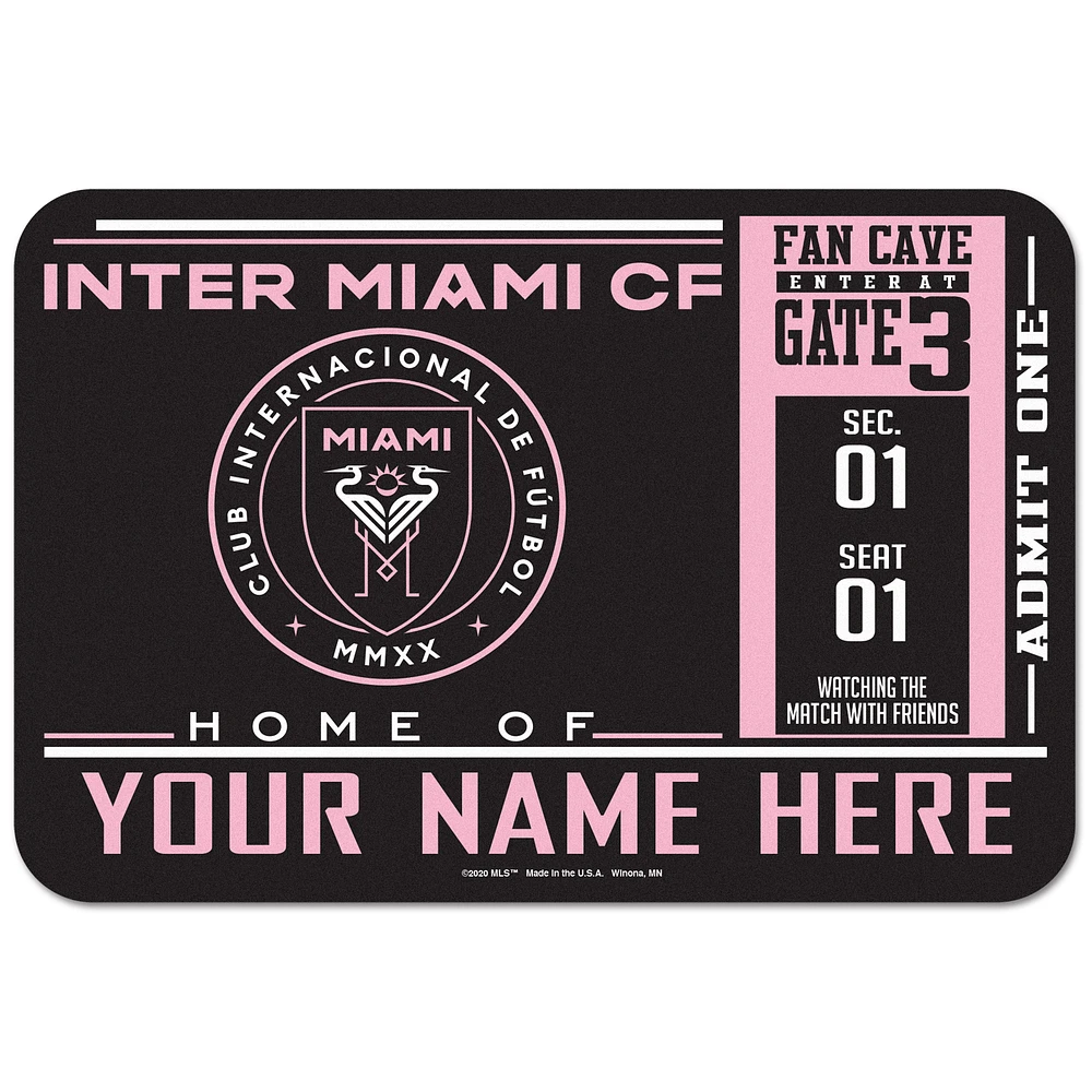 WinCraft Inter Miami CF Personalized 20'' x 30'' Floor Mat