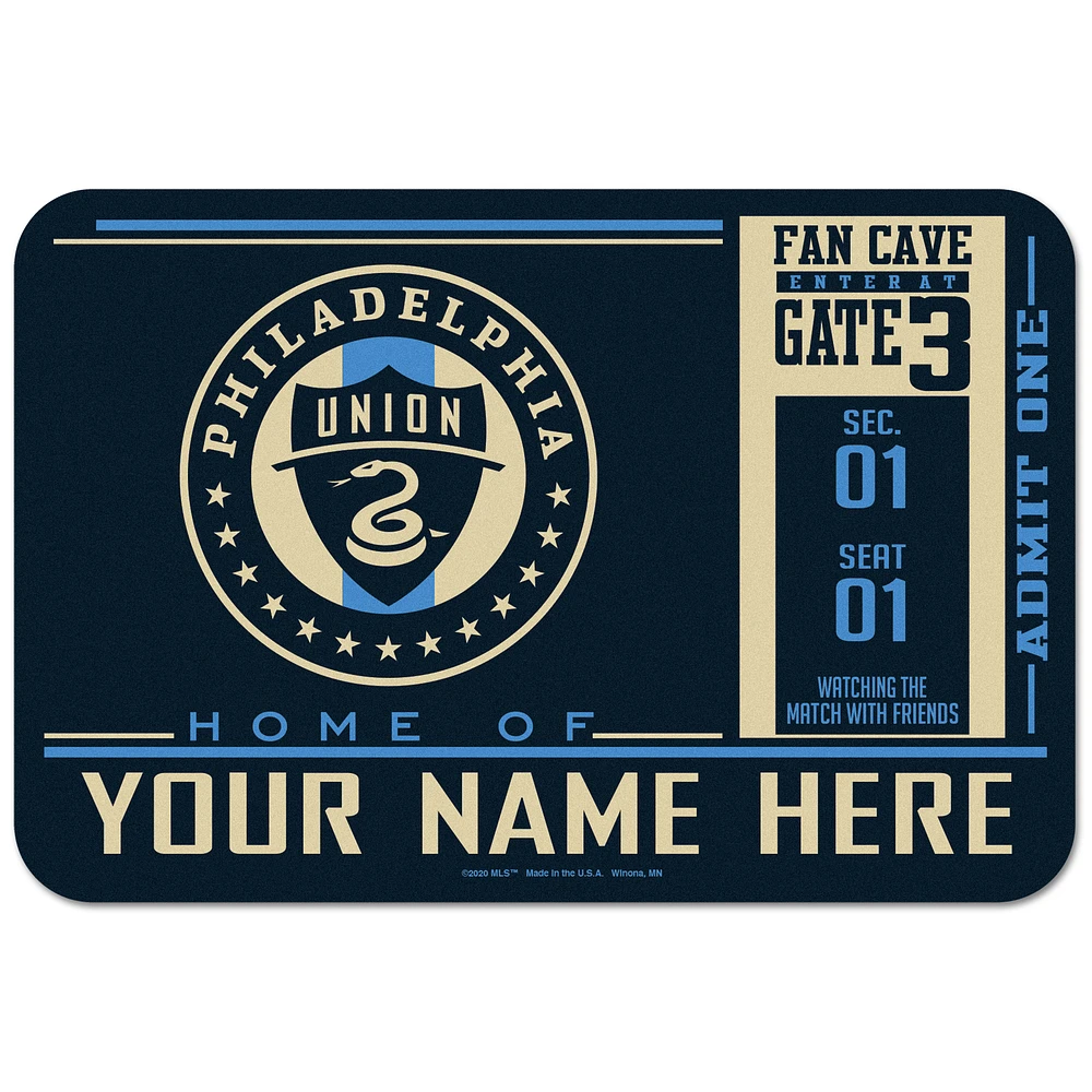 WinCraft Philadelphia Union Personalized 20'' x 30'' Floor Mat