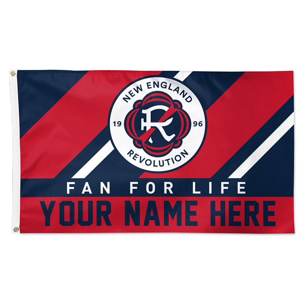 WinCraft New England Revolution Personalized 3' x 5' One-Sided Flag