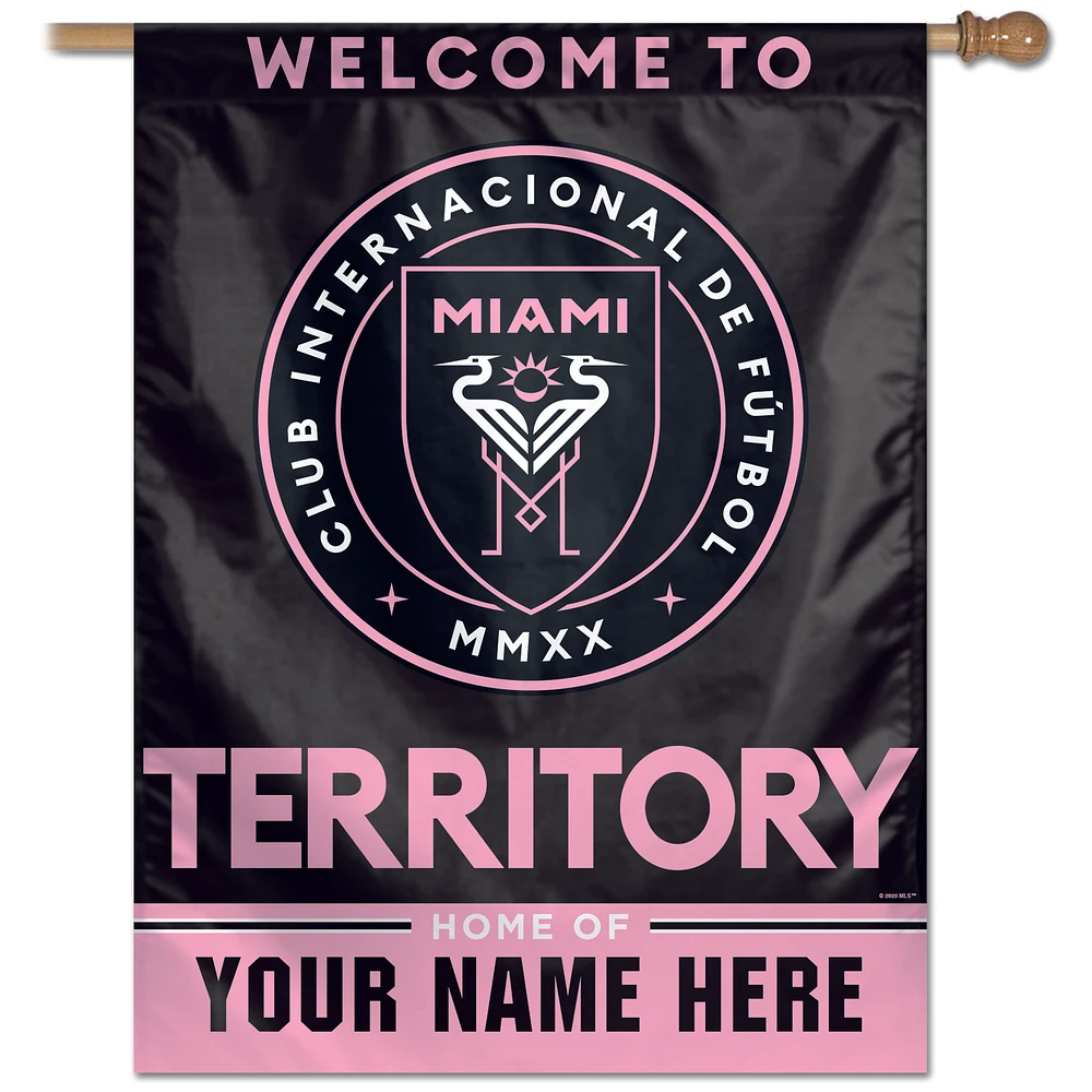 WinCraft Inter Miami CF Personalized 27'' x 37'' One-Sided Banner