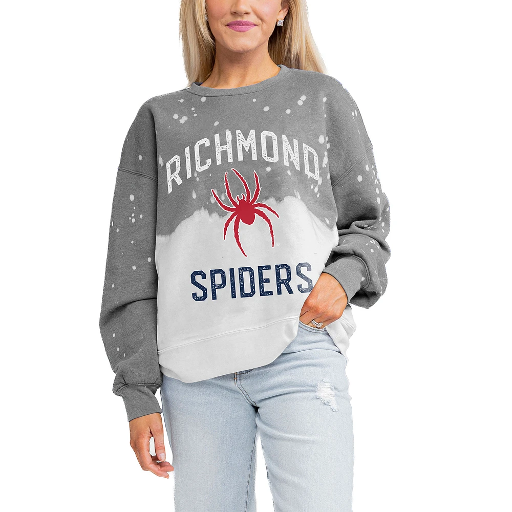 Women's Gameday Couture Gray Richmond Spiders Twice As Nice Faded Crewneck Sweatshirt