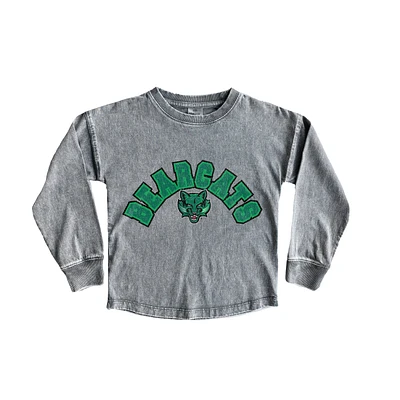 Girls Youth Gameday Couture Gray Binghamton Bearcats Faded Wash Pullover Top