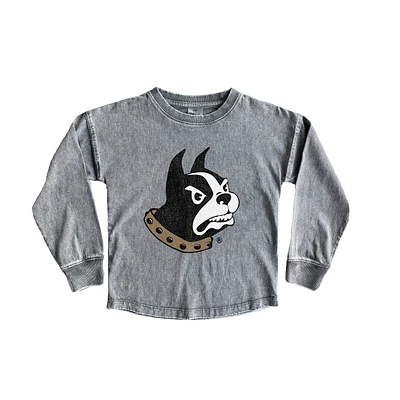 Girls Youth Gameday Couture Gray Wofford Terriers Faded Wash Pullover Top