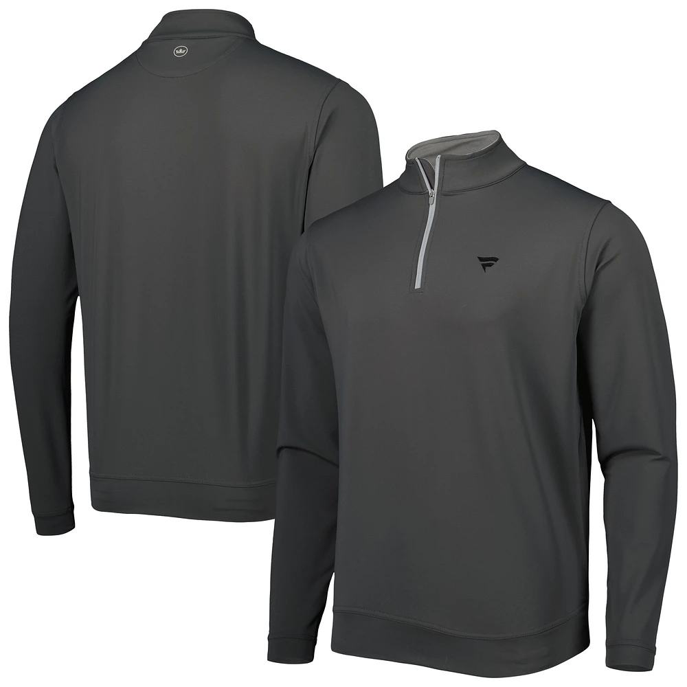 Men's Peter Millar Gray Fanatics Corporate Perth Quarter-Zip Top