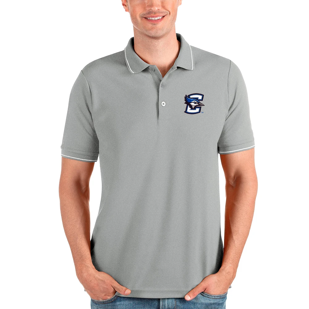 Men's Antigua Gray Creighton Bluejays Affluent Polo