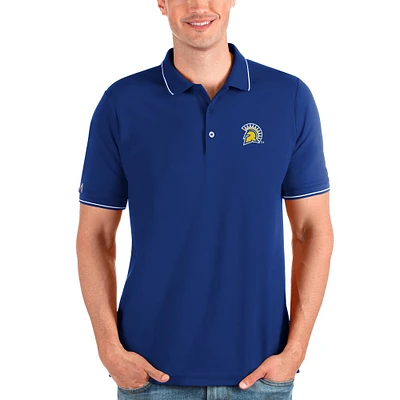 Men's Antigua Royal San Jose State Spartans Affluent Polo