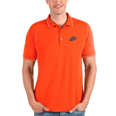 Men's Antigua Orange UTEP Miners Affluent Polo