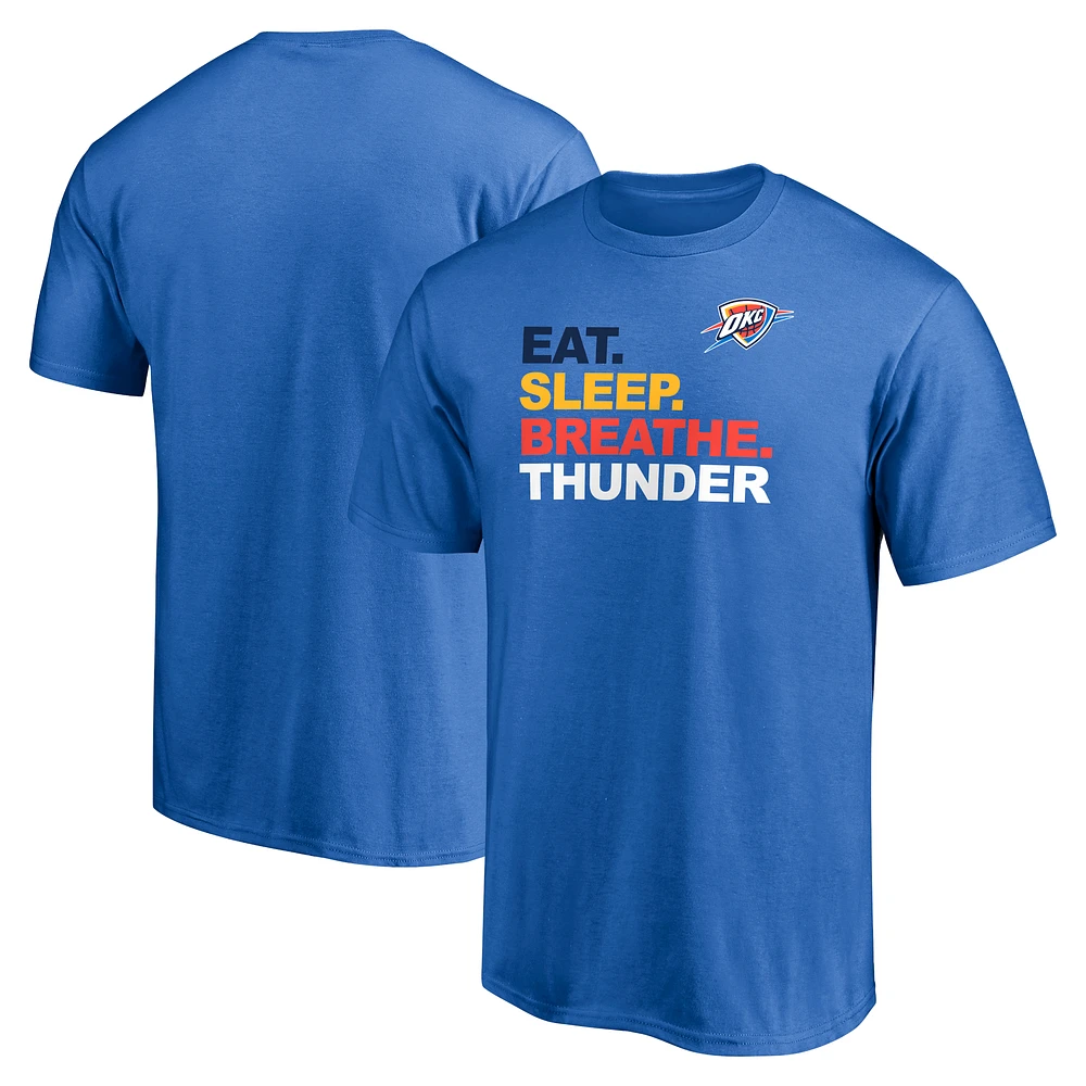 Men's Blue Oklahoma City Thunder Push Ahead T-Shirt