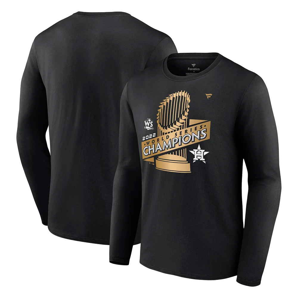Men's Fanatics Black Houston Astros 2022 World Series Champions Parade Long Sleeve T-Shirt
