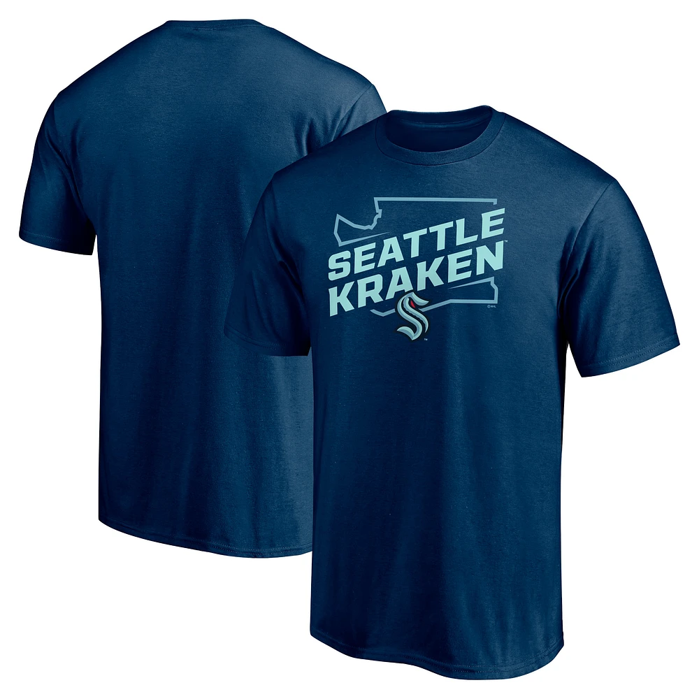 Men's Deep Sea Blue Seattle Kraken Hometown Collection Push Ahead T-Shirt