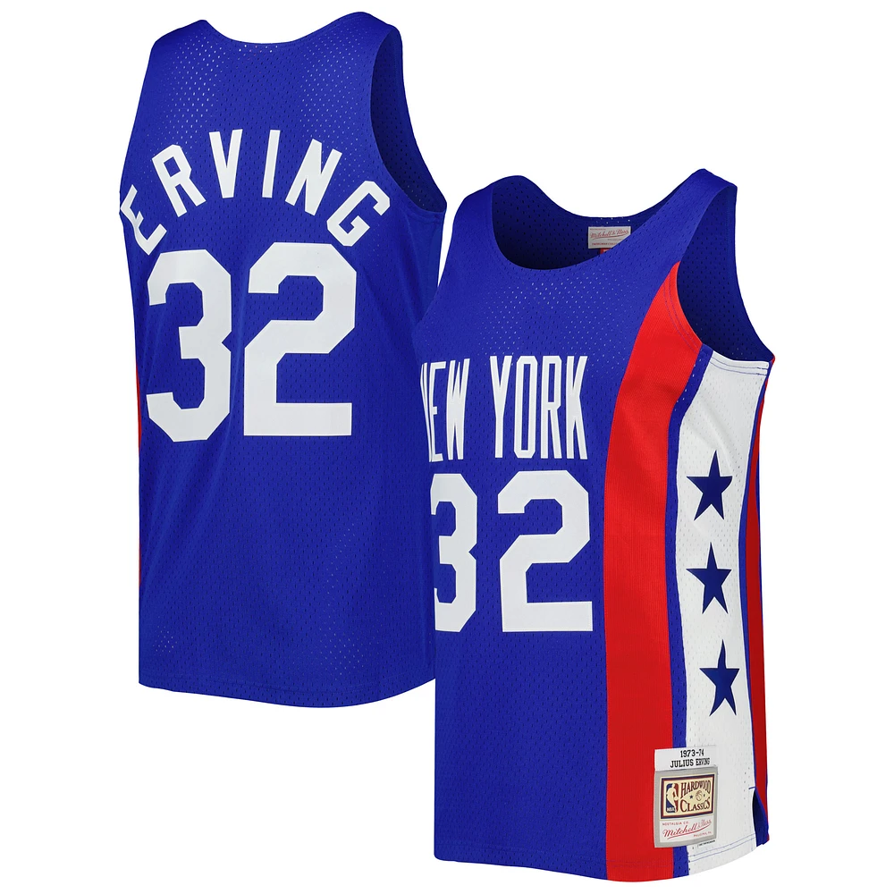 Men's Mitchell & Ness Julius Erving Blue New York Nets Hardwood Classics Swingman Jersey