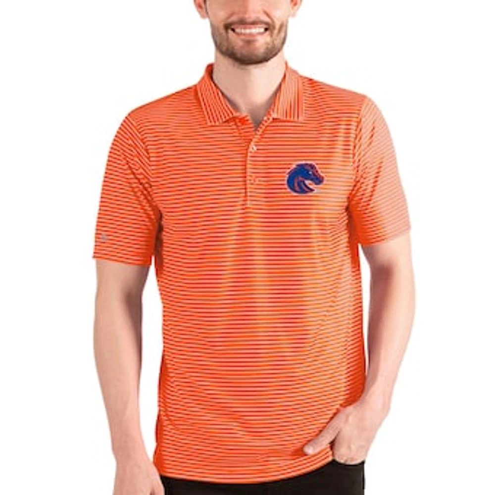 Men's Antigua Heathered Orange/White Boise State Broncos Esteem Polo