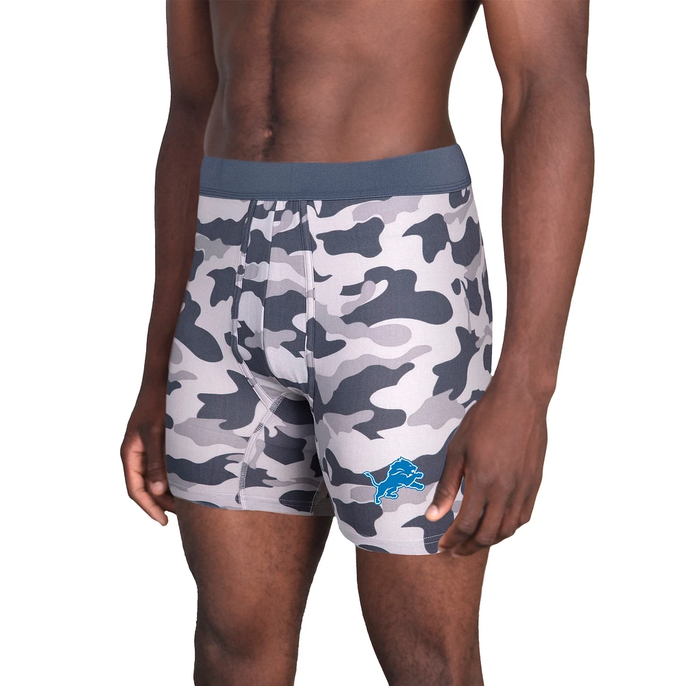 Men's Concepts Sport Charcoal Detroit Lions Invincible Knit Boxer Brief
